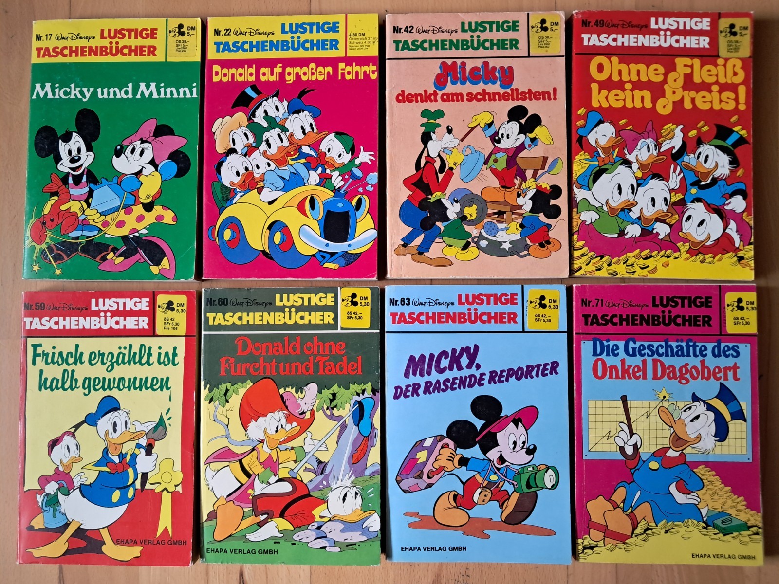 Libri tascabili divertenti Walt Disney - raccolta 8 LTB vecchia edizione del 1980