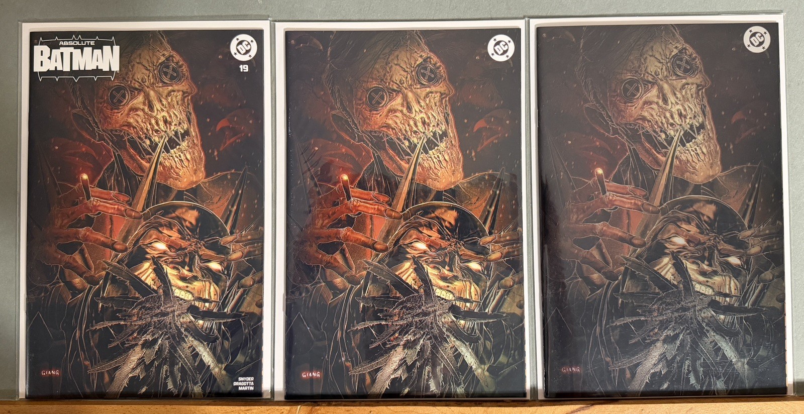 Absolute Batman 19 John Giang variante commercio/vergine/foglio set di 3