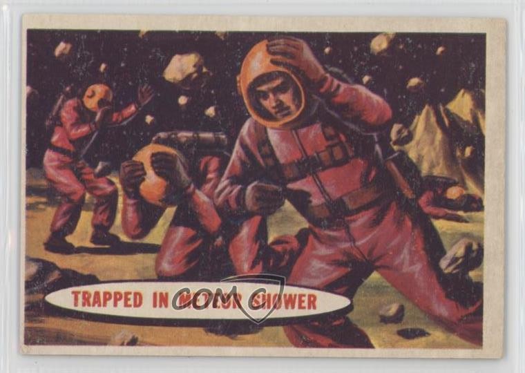 1957 Topps Space Cards Trapped in a Meteor Shower #39 0s4