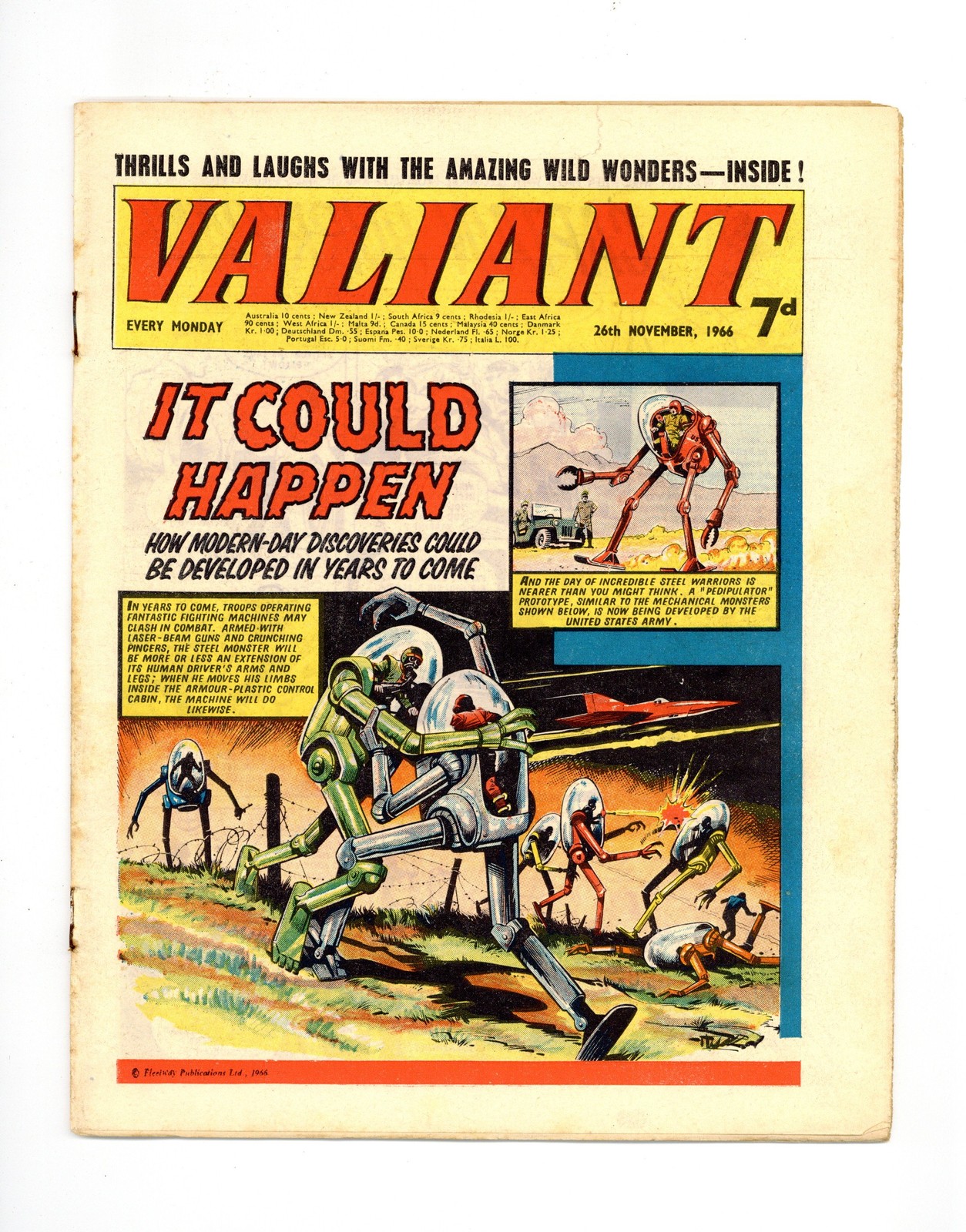 Valiant 26 novembre 1966 FN/VF 7.0