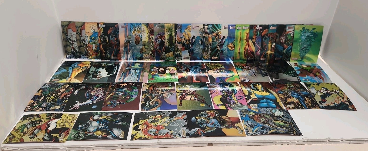 Lotto 50 carte universo fumetto 1995 alcuni duplicati Spawn Wildcats Youngblood