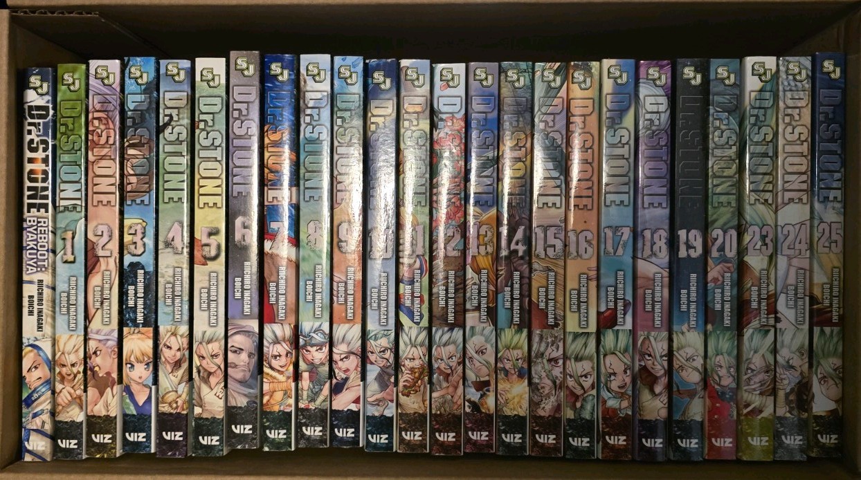 Dr. Stone Manga Volumi 1-25 + Reboot Set Quasi Completo Inglese Viz