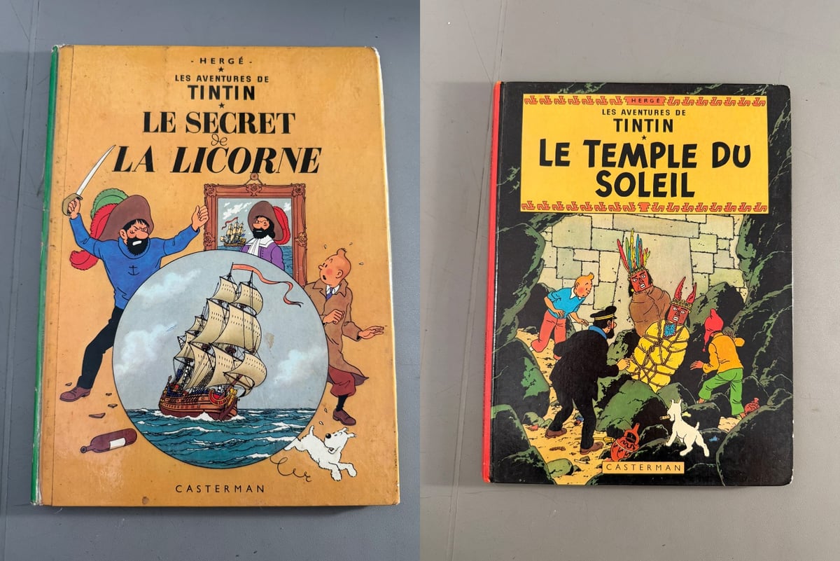 Lot TINTIN - Le Secret de la Licorne B38 + Le Temple du Soleil B38