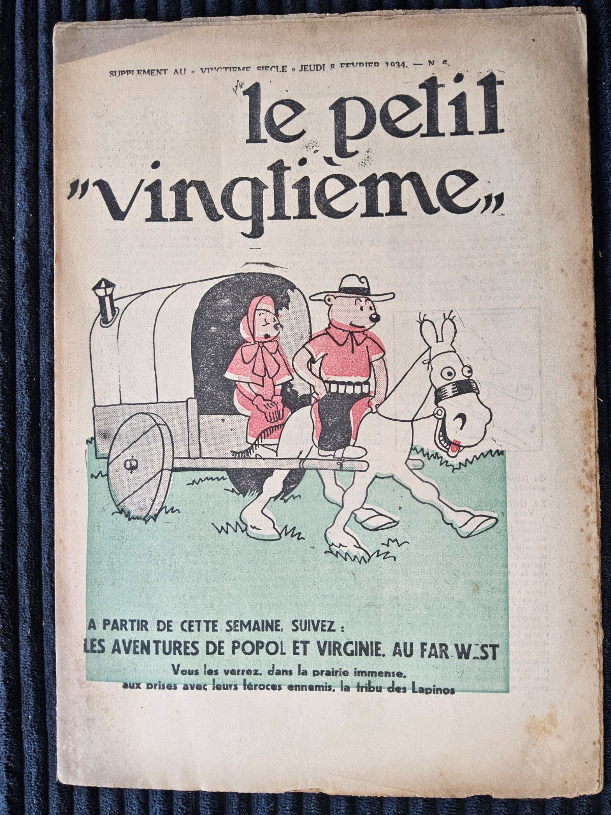 Tintin - Petit Vingtième - Numéro 6 de 1934