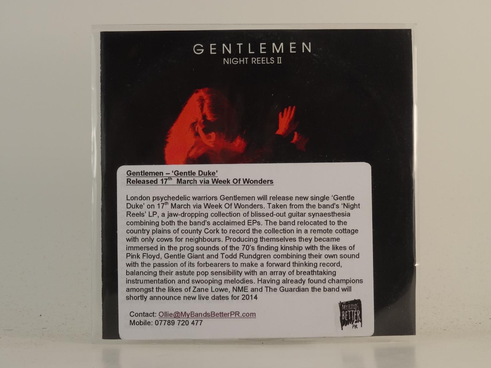 GENTLEMEN NIGHT REELS II (H1) 5 Track Promo CD Single plus Picture Sleeve WEEK O