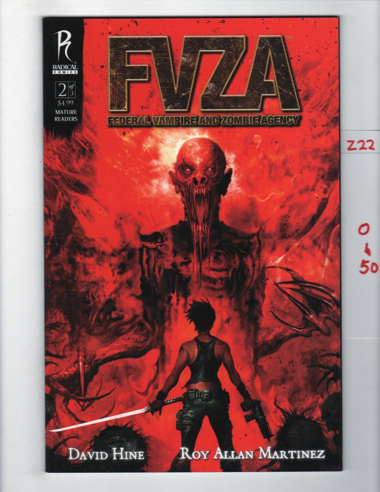 FVZA #2 Federal Vampire Zombie Agency VF/NM 2009 Radical Comics z22050