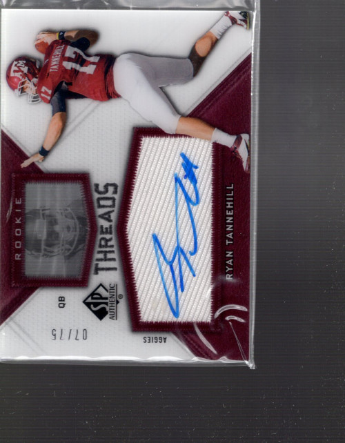 B1151 - 2012 SP Authentic Rookie Threads Autografi #RTRT Ryan Tannehill Jsy/75