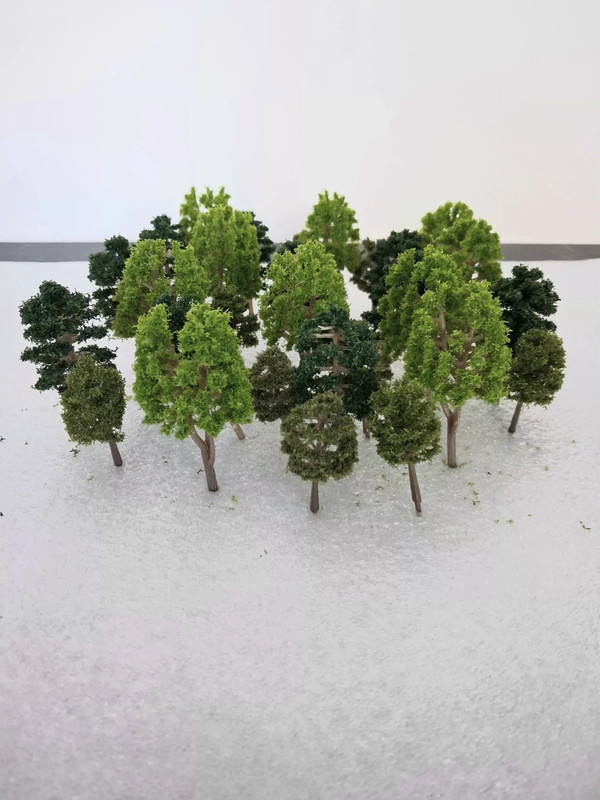 Lot 30 Arbres Miniatures Décors Modélisme Train Réseau Maquette Diorama JDR