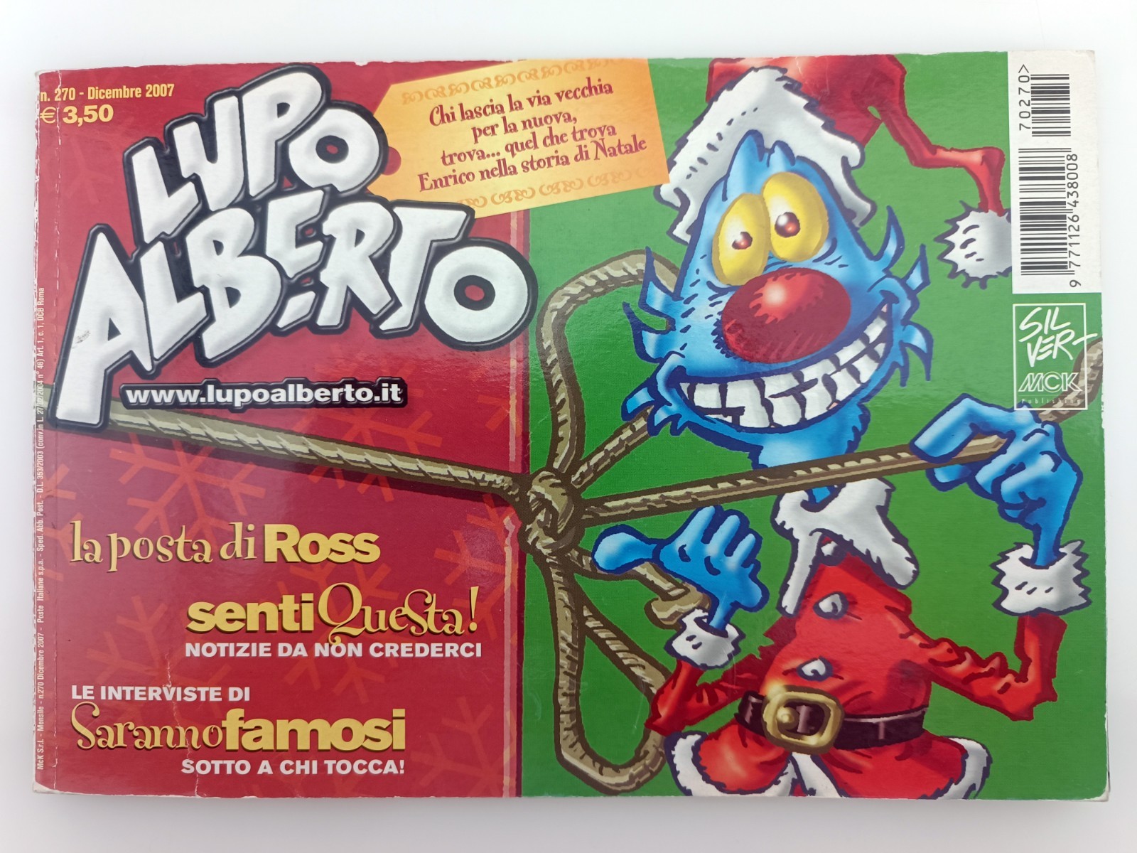 LUPO ALBERTO – N. 270 – Dicembre 2007 – Fumetto Umoristico Italiano – Silver