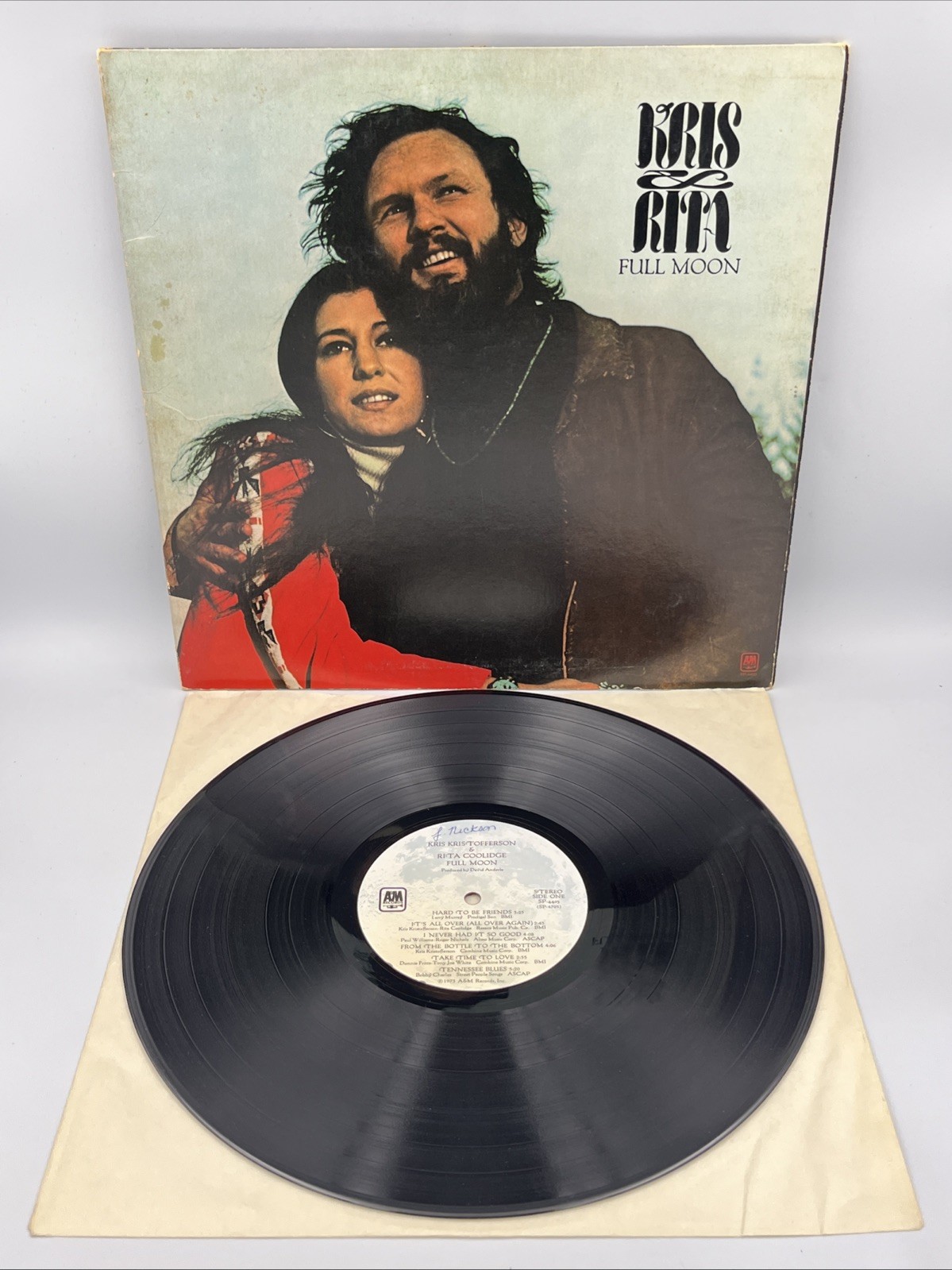 Kris Kristofferson & Rita Coolidge Full Moon 1973 Vinyl LP Record Tested VG+