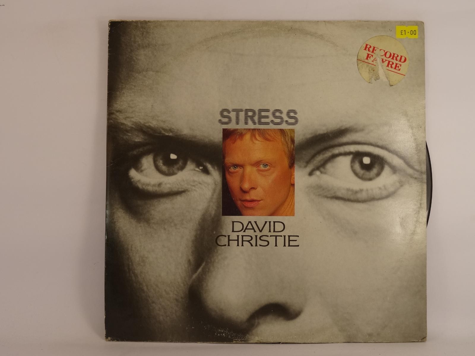 DAVID CHRISTIE STRESS (198) 2 Track Promo 12" Single plus Picture Sleeve CARRERE