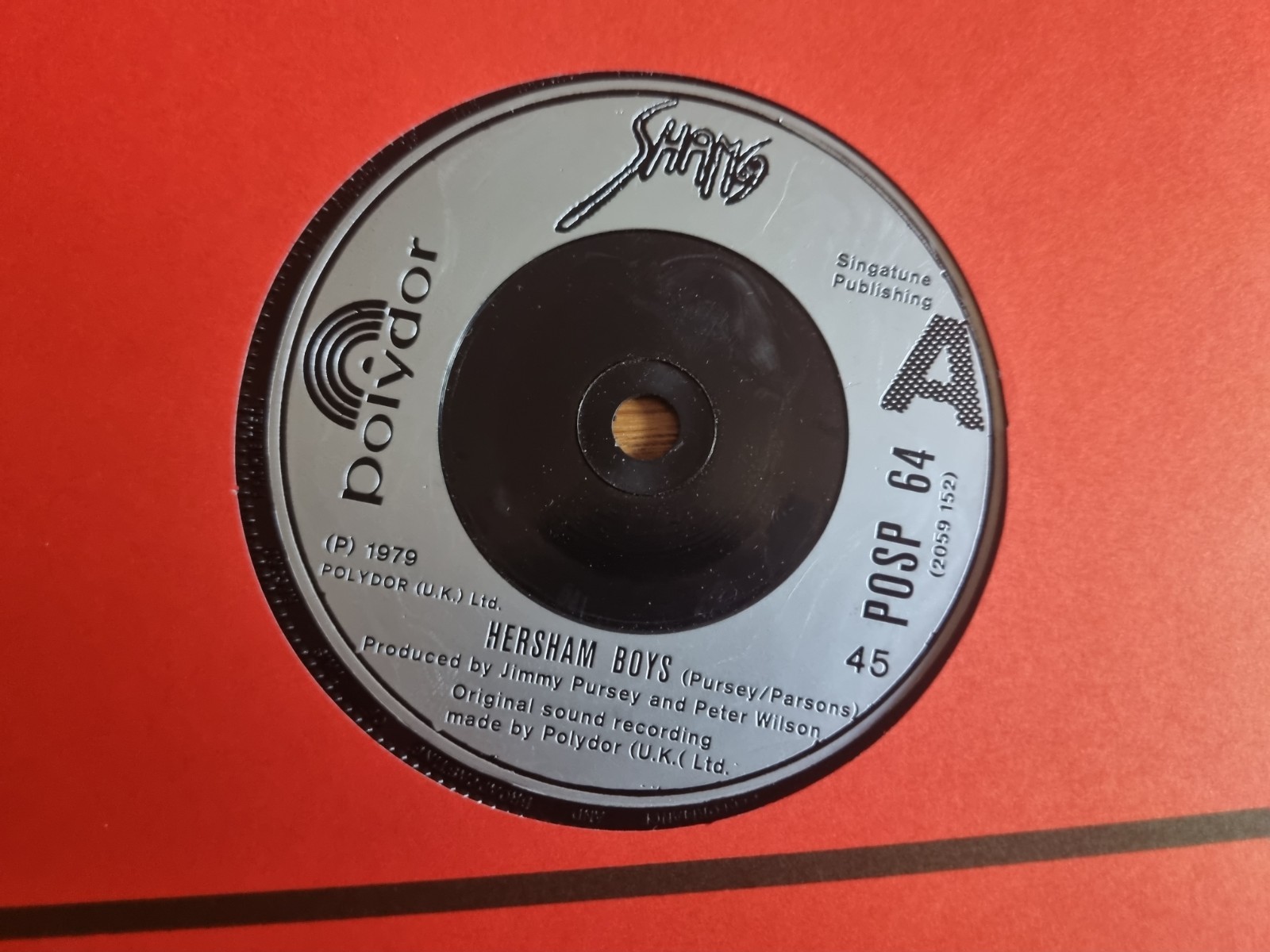 Sham 69 – Hersham Boys 1979 7” Polydor – POSP 64 Punk Oi!