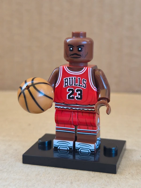 Michael Jordan Chicago Bulls nba minifigure style Lego compatible