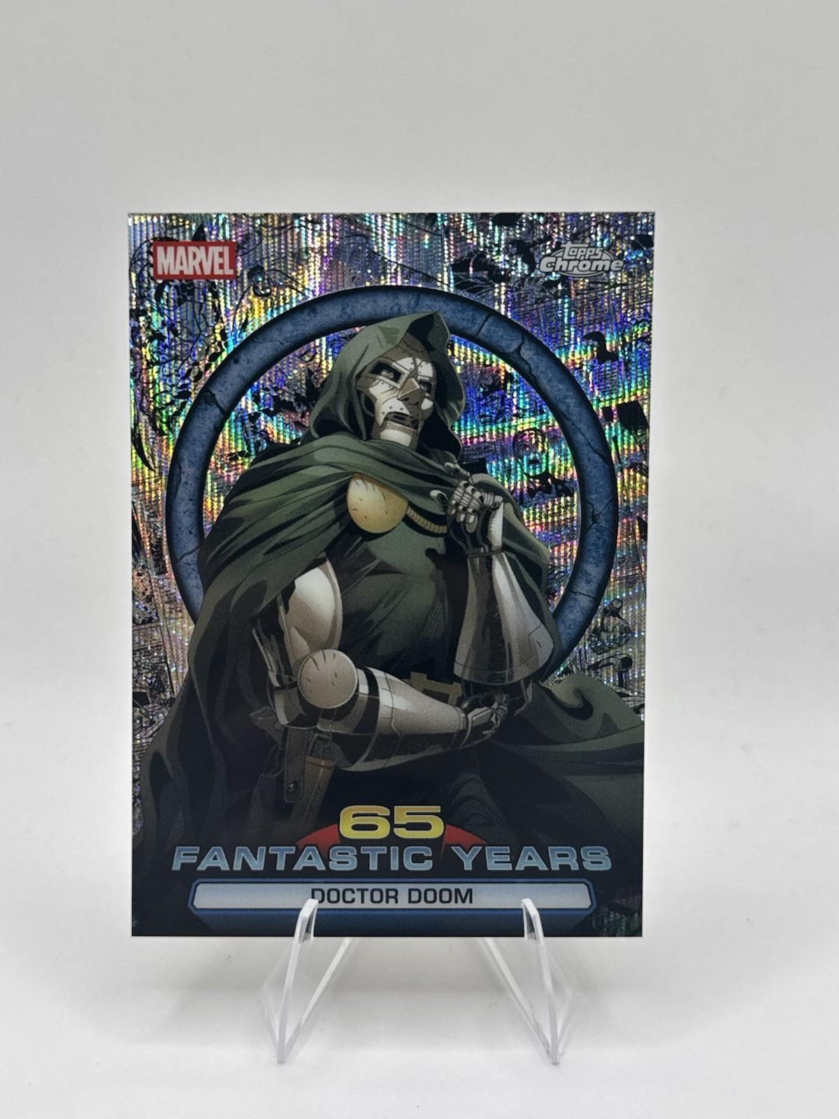 2026 Topps Chrome Marvel 65 anni fantastici Doctor Doom FY-05