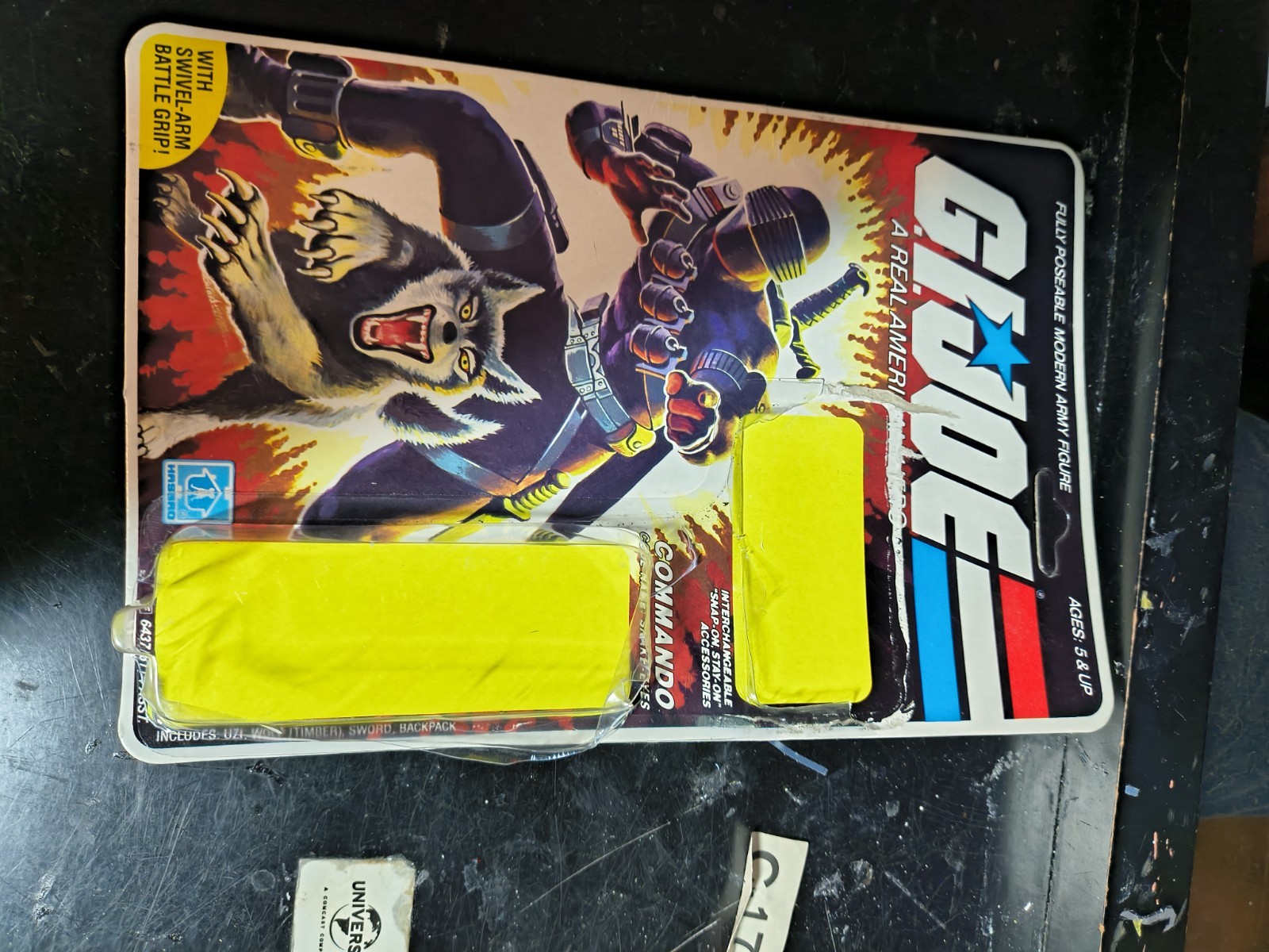 Modellino vintage GI JOE ARAH 1985 Snake-Eyes V2 scheda retro non tagliato