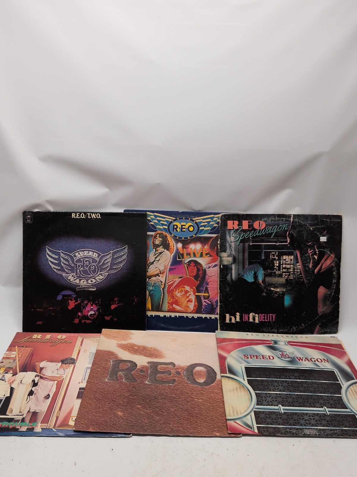 LOT(6) REO Speedwagon Vinyl Record Albums Live Two Good Trouble Hi Fidelity