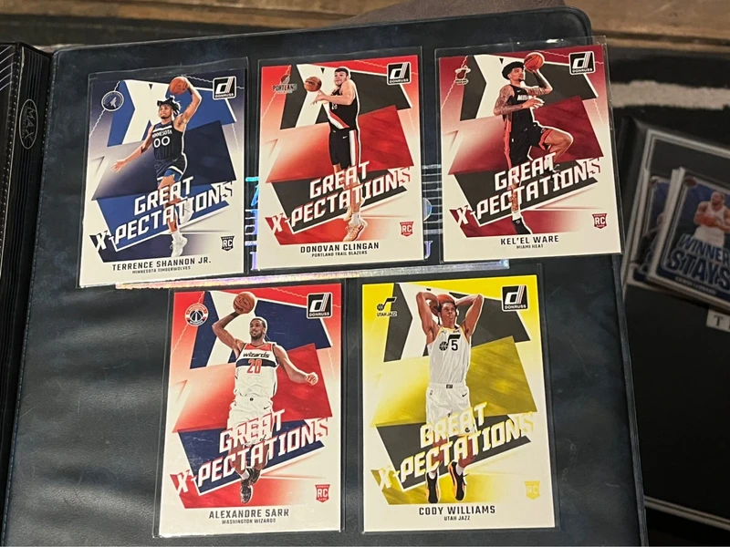 Lot de 5 cartes nba insert 2024-25 Panini hoops