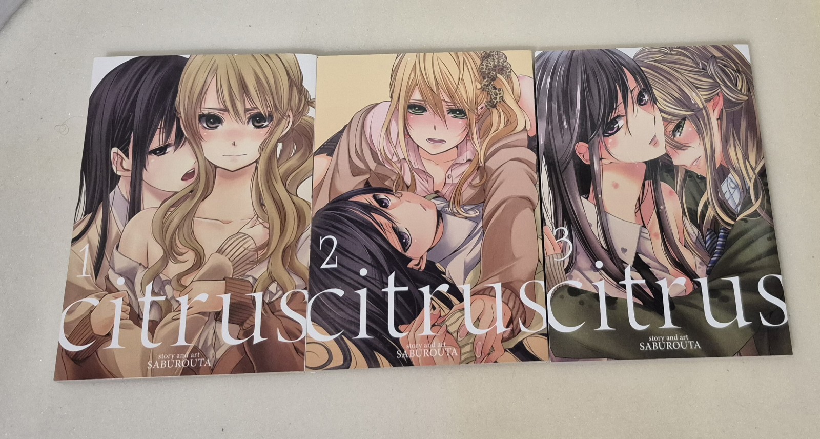 Citrus Volume 1 2 3 1-3 1st Print Manga English Lot Yuri GL Saburouta 