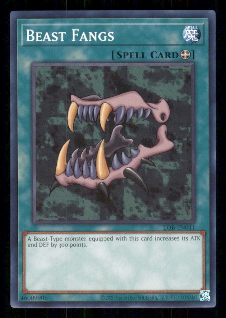 Beast Fangs LOB-EN041 (Edizione 25° Anniversario) Yu-Gi-Oh Unlimited NM