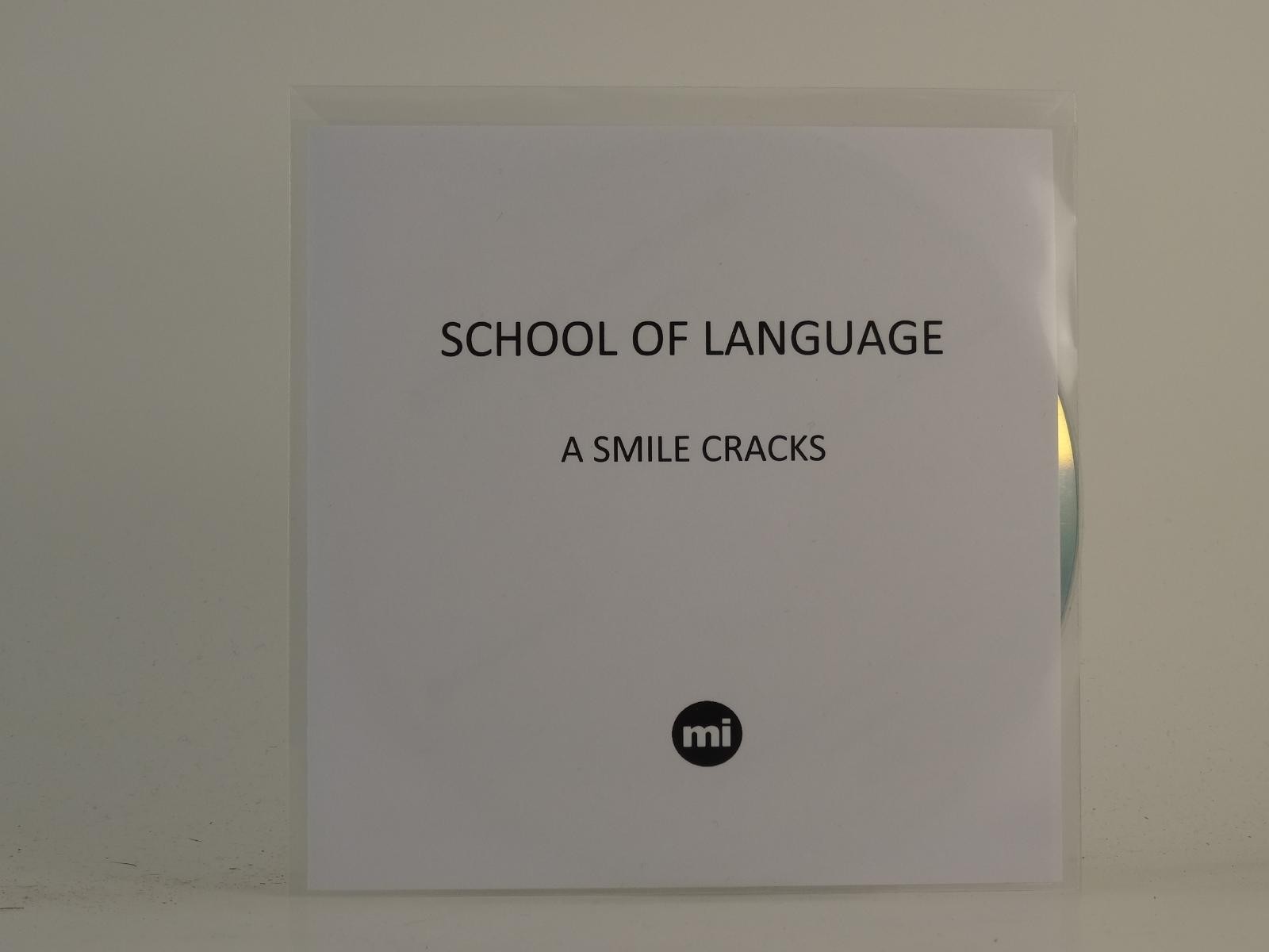 SCHOOL OF LANGUAGE A SMILE CRACKS (H1) 1 Track Promo CD Single including White S