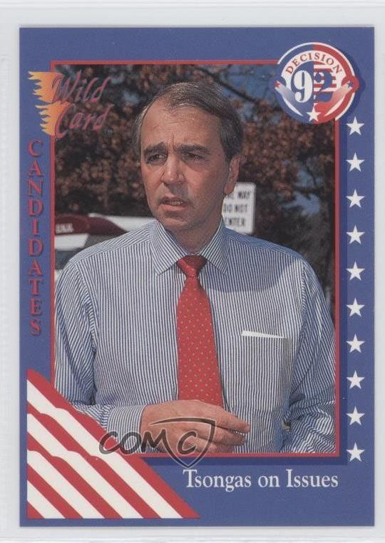 1992 Wild Card Decisione '92 Paul Tsongas Tsongas sulle emissioni #24 0s5