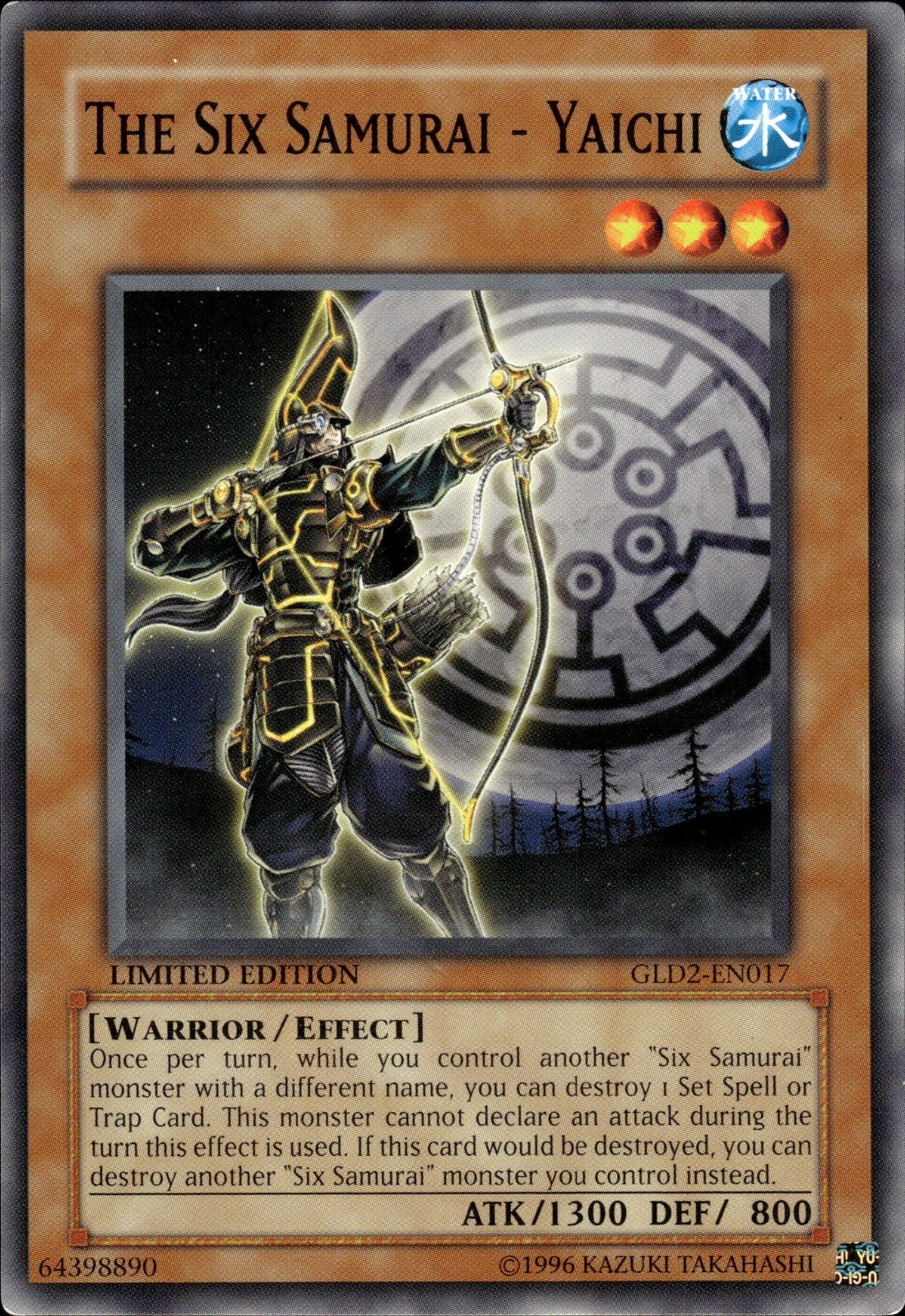 The Six Samurai - Yaichi - Limited Edition GLD2-EN017 - LP - YuGiOh