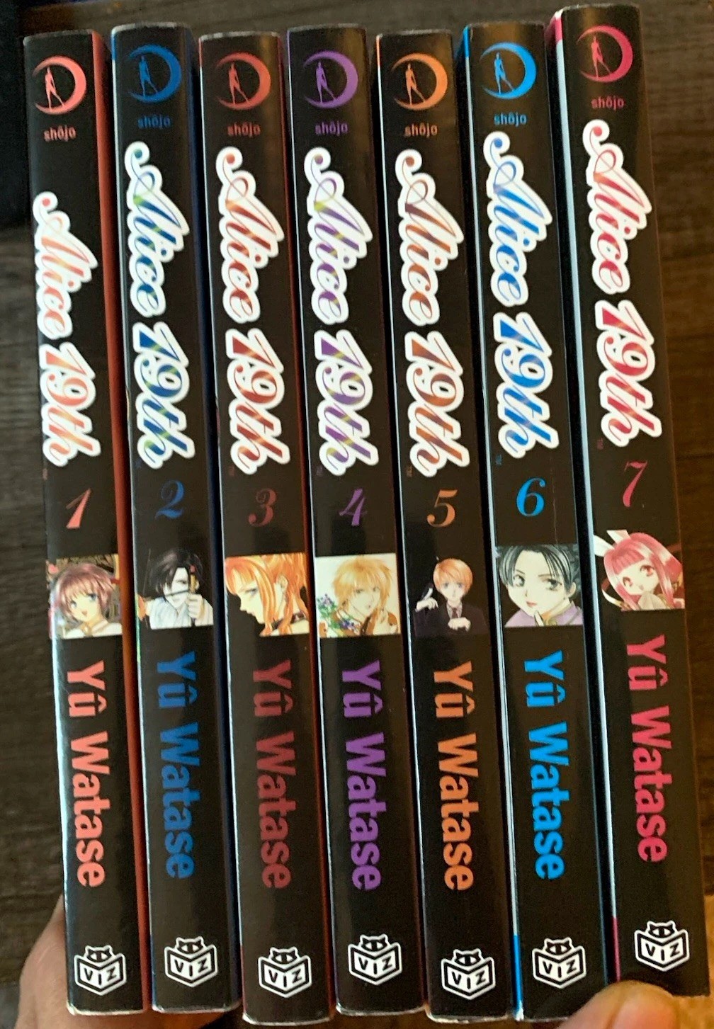 Lotto fumetti manga 1-7 Alice 19th di Yû Watase, brossura commerciale