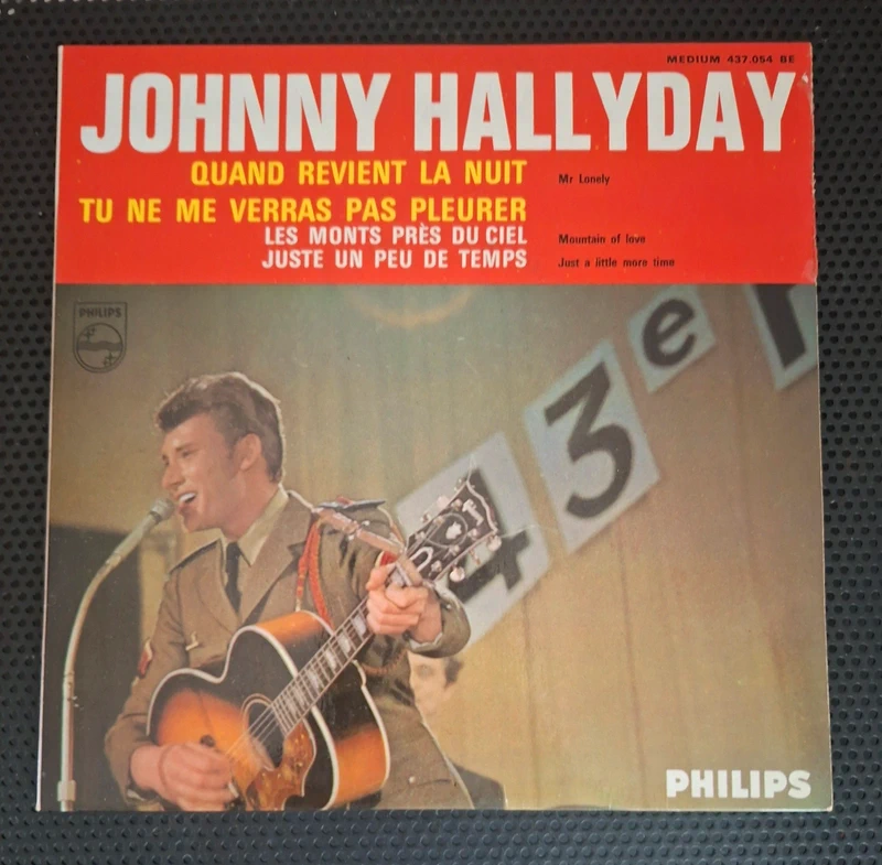 Ep vynile 45t 4 titres Johnny hallyday-quand revient la nuit(Mr lonely) press Fr 1965