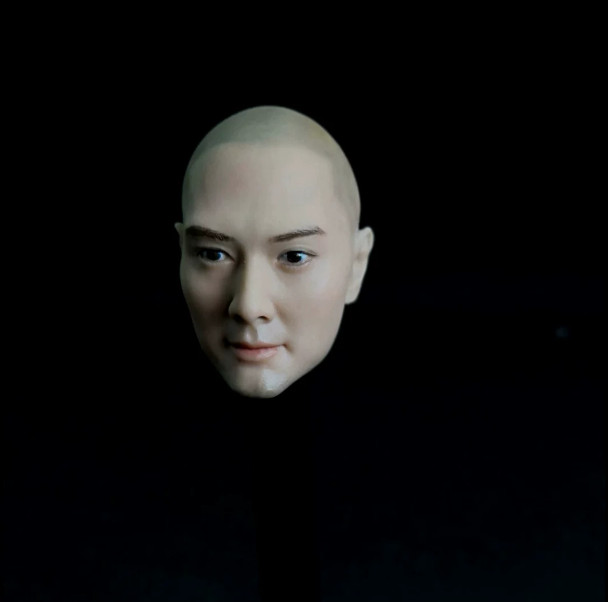 Scultura testa calva uomo stella asiatica 1/6 maschio per action figure 12" modellino bambola corpo