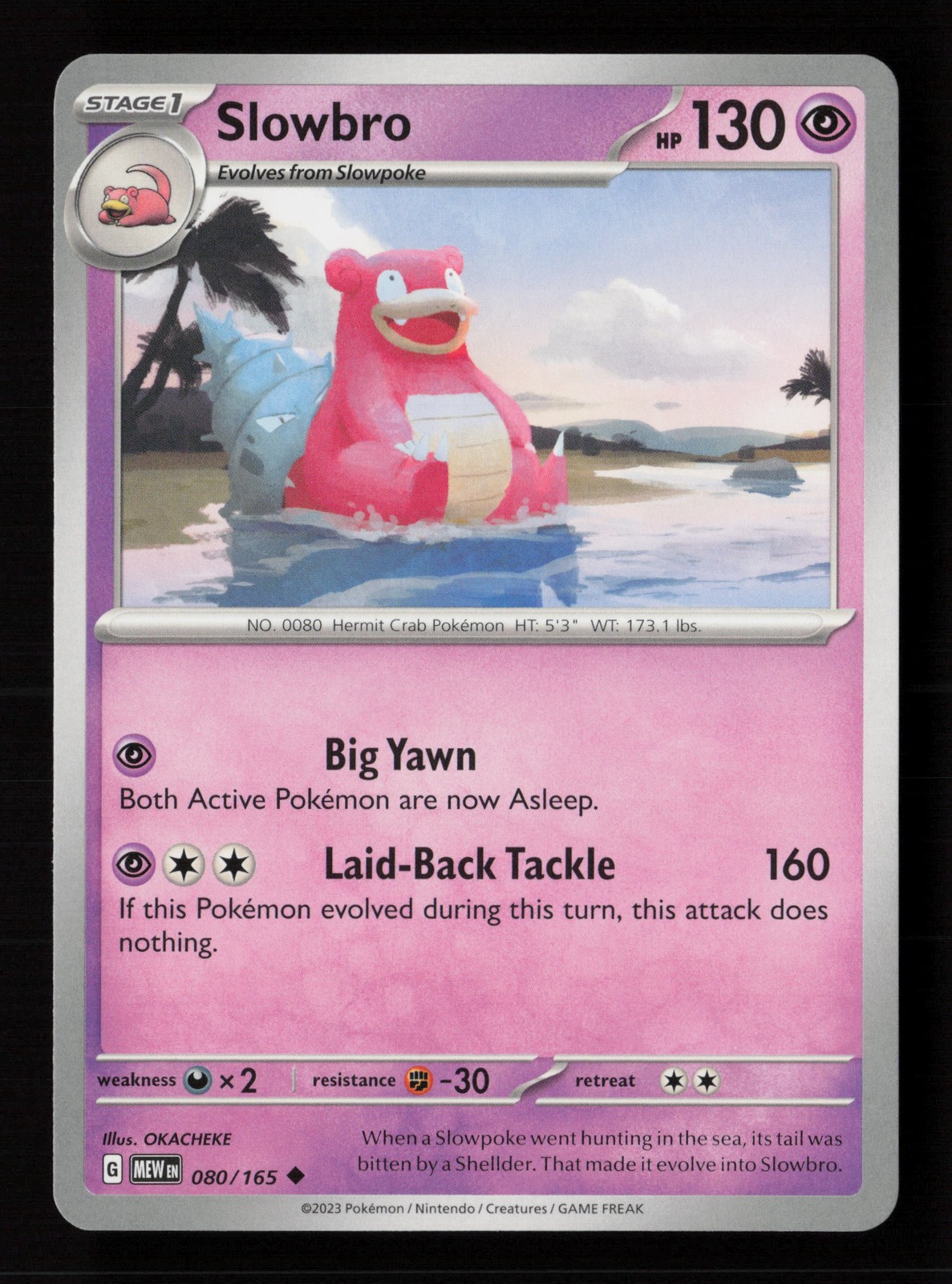 Carta Pokemon Slowbro 080/165 Scarlatto e Viola 151