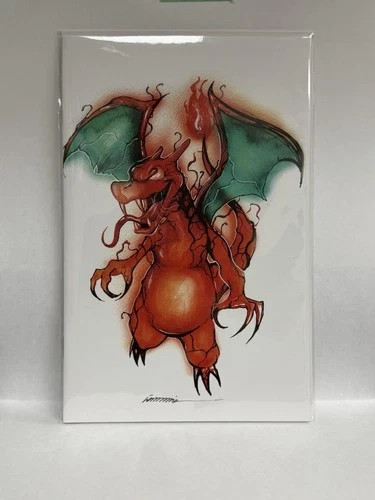 Artist Alley Saga Gorkem Demir Venomized Charizard Virgin LTD 1000 C2E2 Escl.