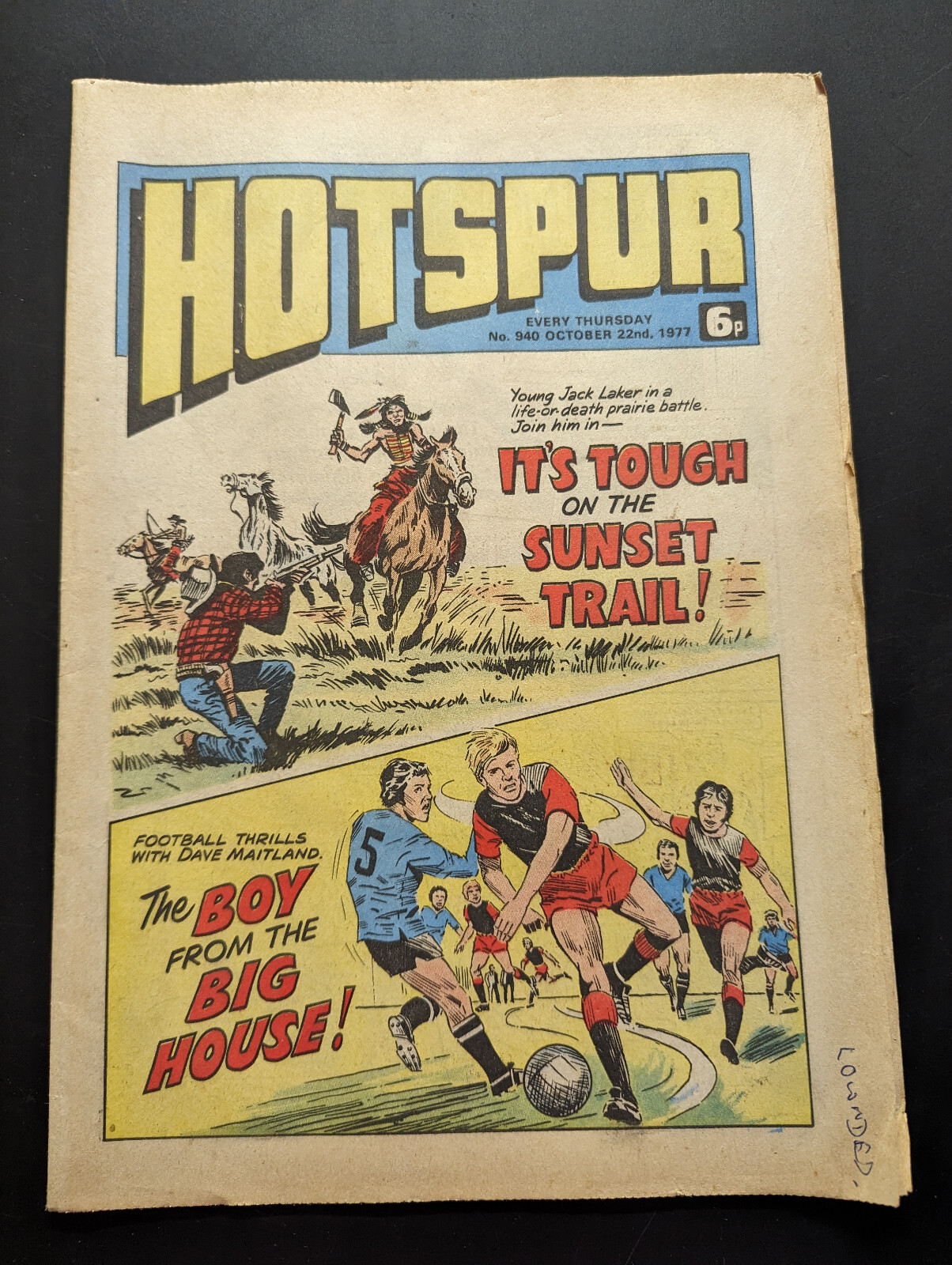 Hotspur Comic No 940, October 22nd 1977.