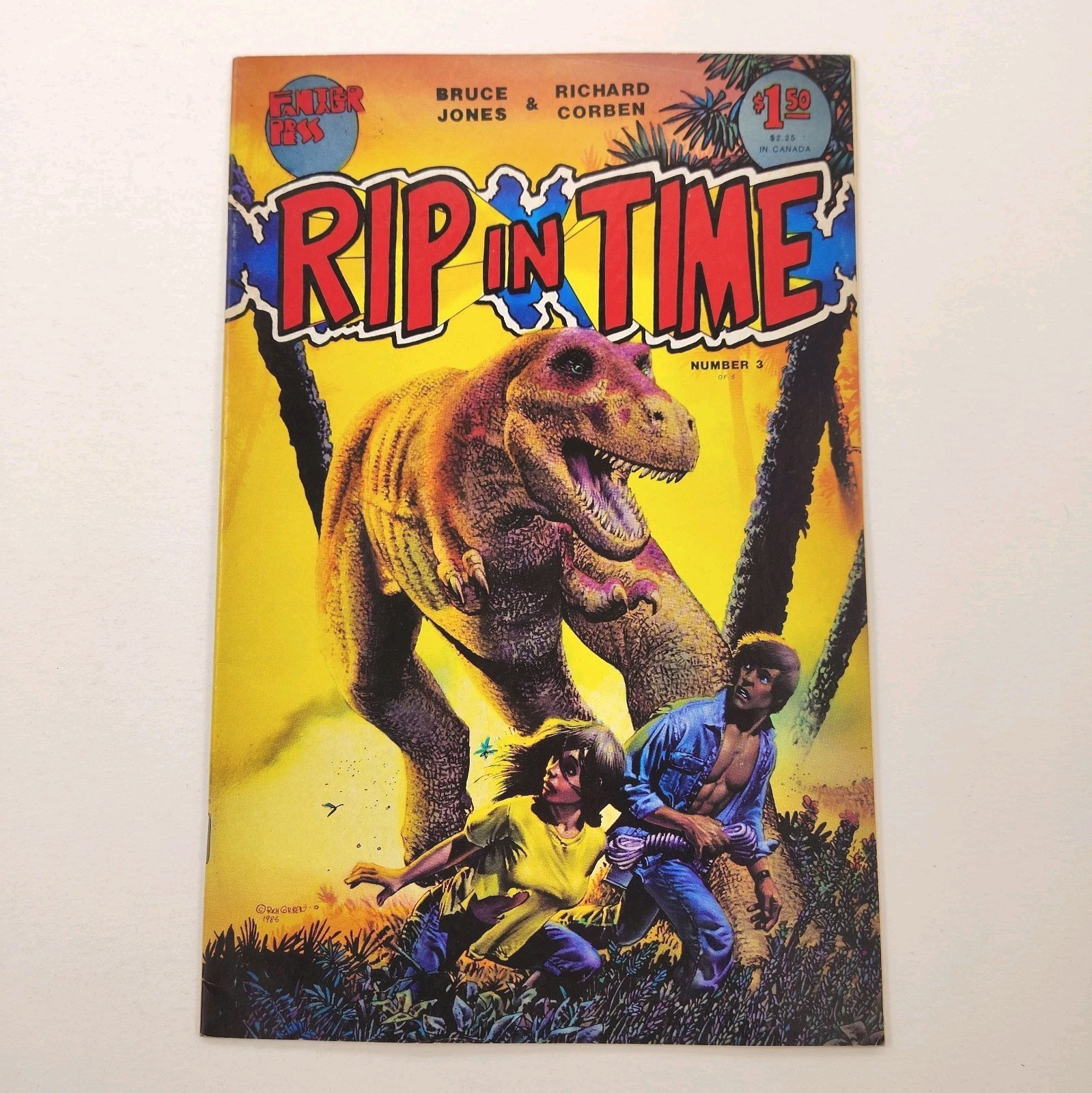 Rip in Time #3 F/VF Fantagor Press 1987 Corben Dinosaurs B&W -Buy 5 Get 1 FREE