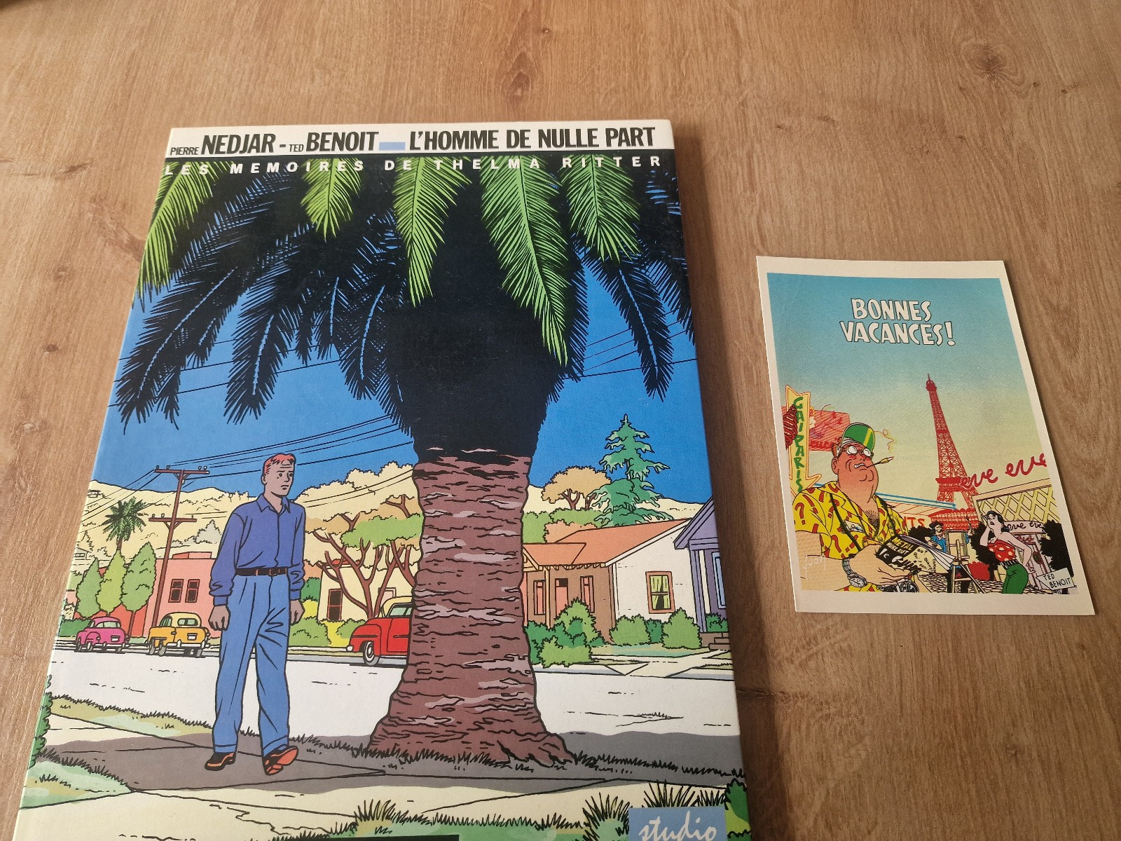 BD EO + Carte postale , l'Homme de nulle part , Ted Benoit - Nedjar , 1989 , TBE