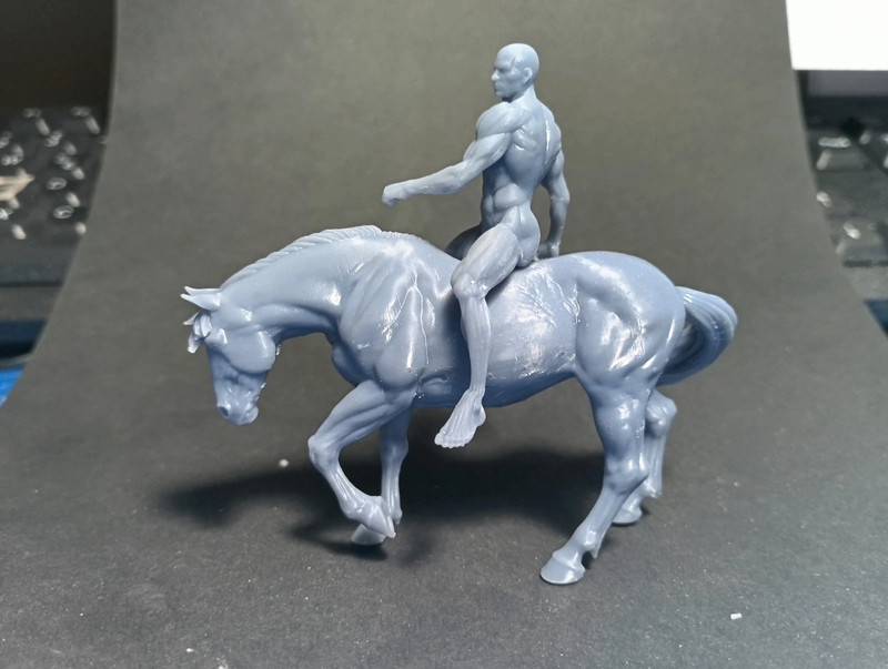 Prototipo -Modello accademico cavallo e cavaliere- 54mm 60mm Academic figure