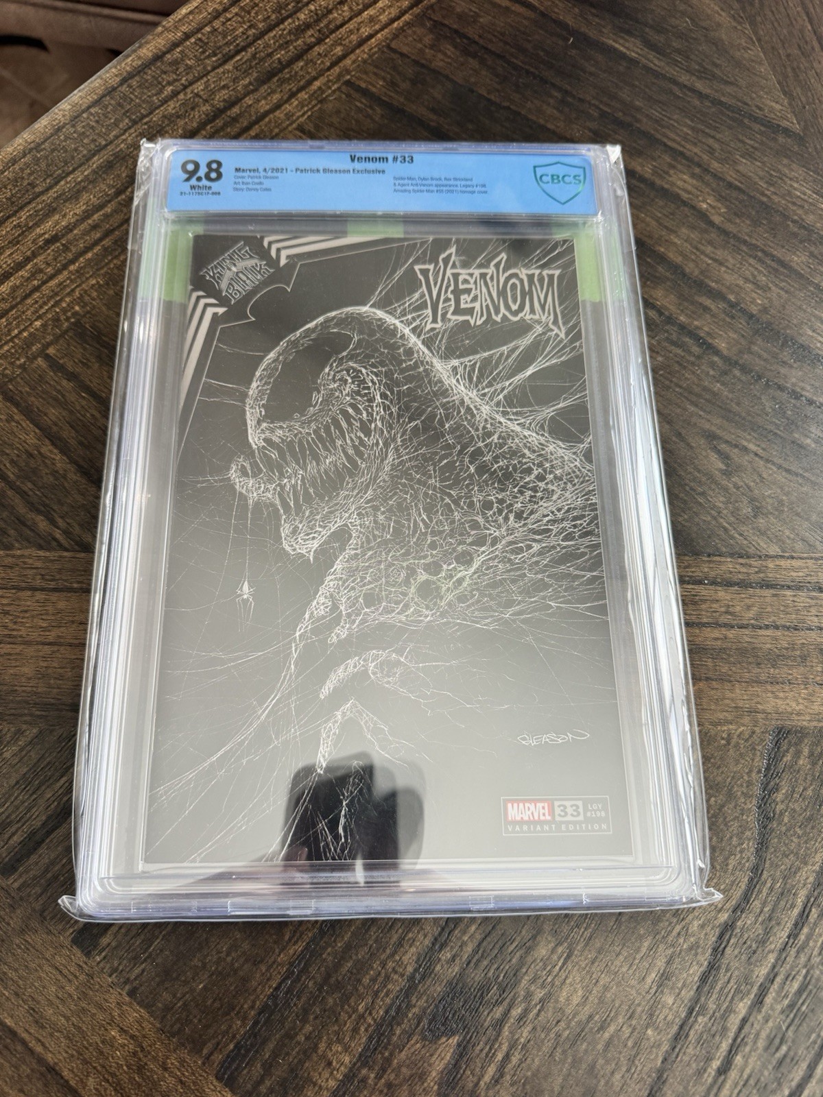VENOM #33 • PATRICK GLEASON • TD WEB-HEAD • ESCLUSIVA GLEASON CBCS 9.8