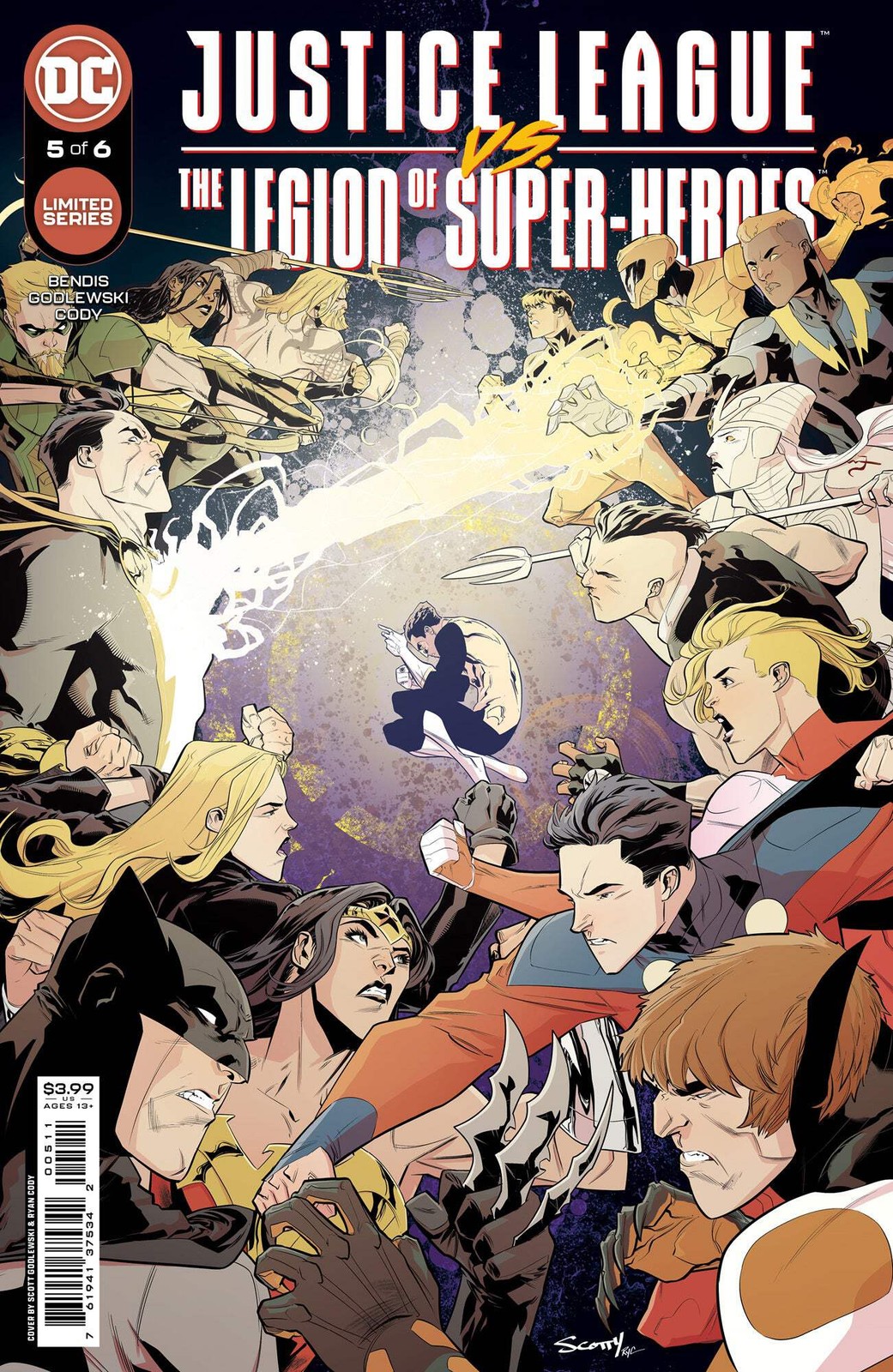 Justice League vs. La Legione dei Supereroi #5 CVR A DC Comics 2022 FN