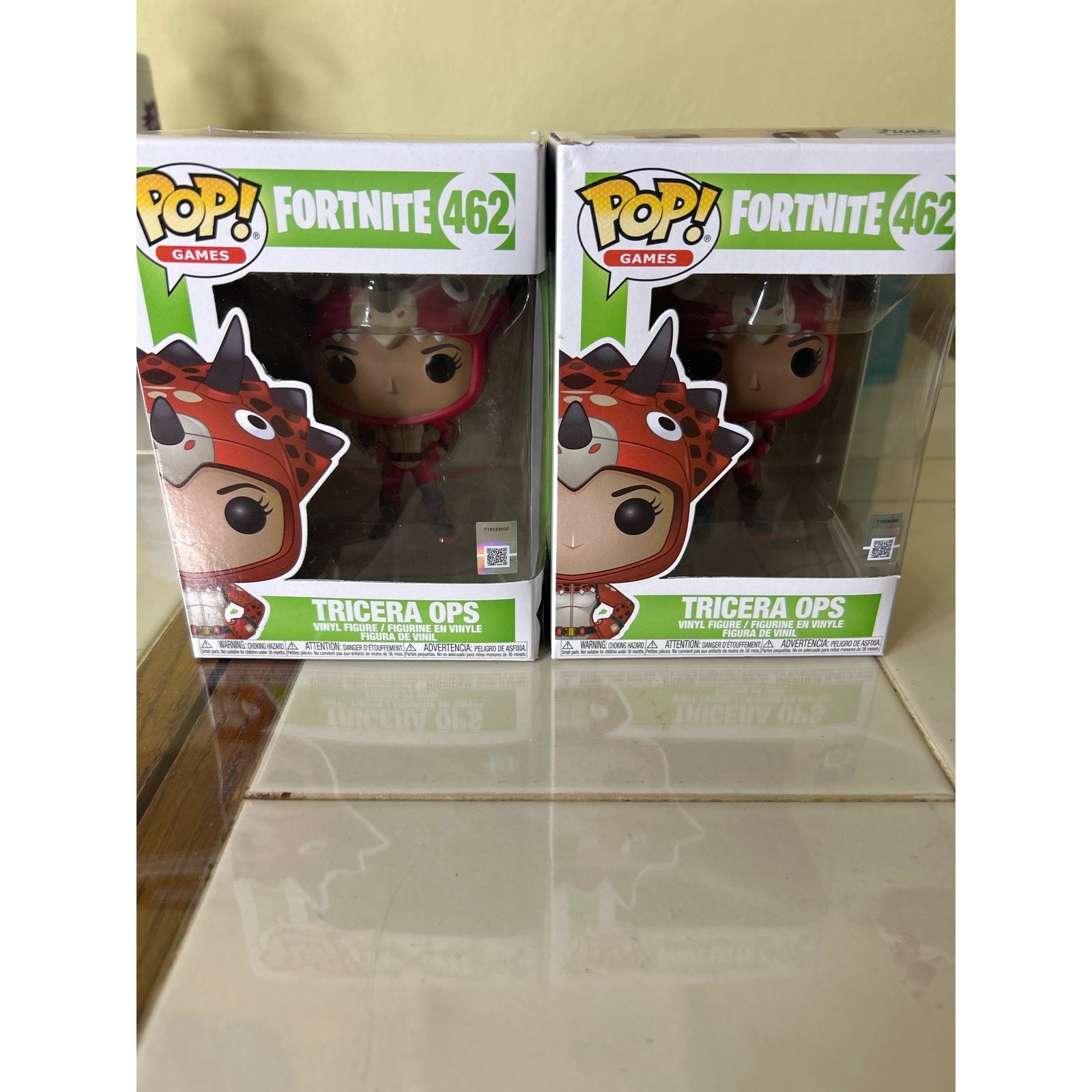 Set of 2 Funko Pop! Games Fortnite Tricera Ops #462 Vinyl Figure Collectible