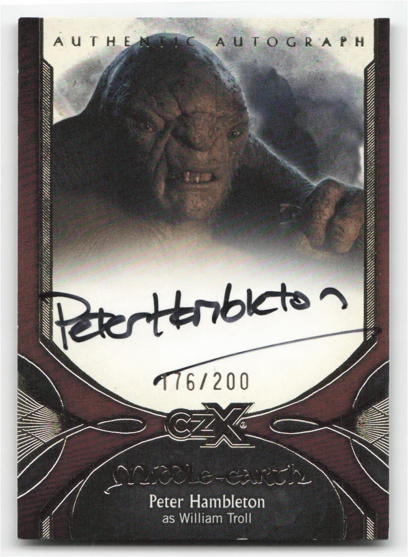 Cryptozoic CZX Middle Earth PH-W Peter Hambleton Autograph 176/200 Made