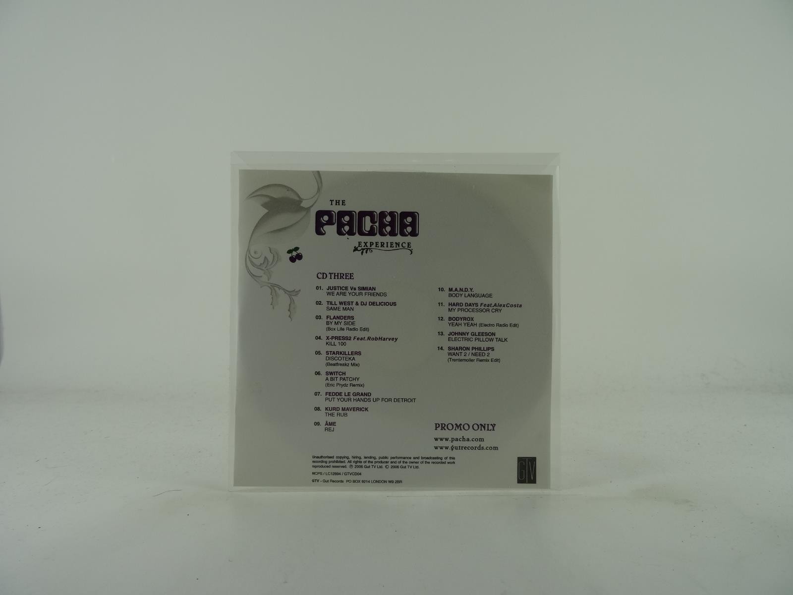 VARIOUS ARTISTS THE PACHA EXPERIENCE CD 3 (115) 14 Track Promo CD Album includin