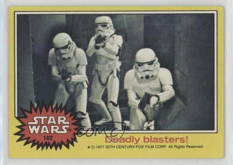 Blaster mortali Topps Star Wars 1977! #182 ut4