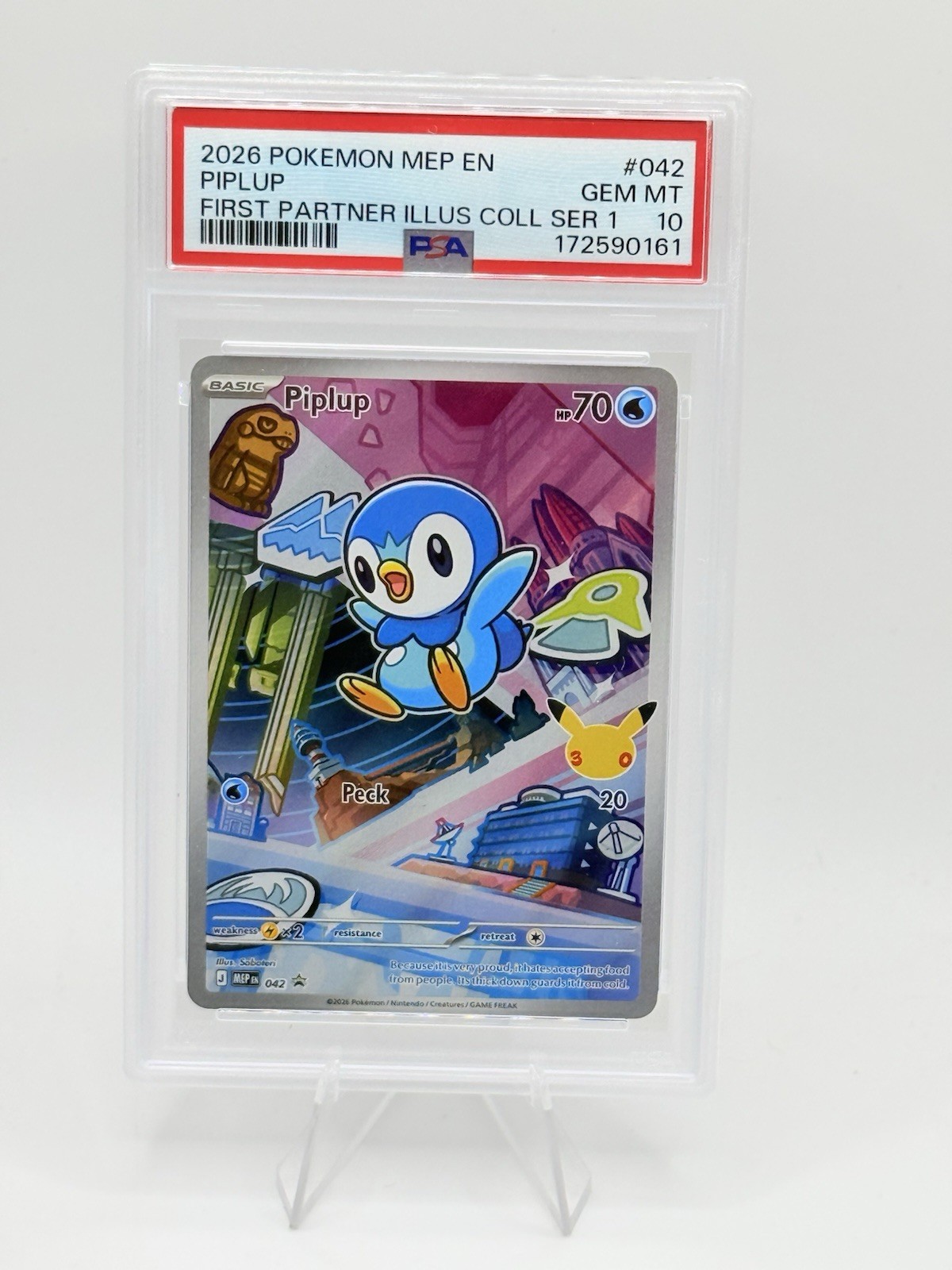 PSA 10 - 2026 POKEMON PRIMO PARTNER SERIE 1 PROMO #42 PIPLUP