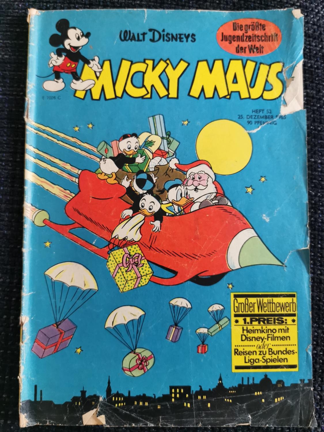 Topolino 25.12.1965 fascicolo 52 Walt Disney incl. frammenti di MMK Günter Netzer