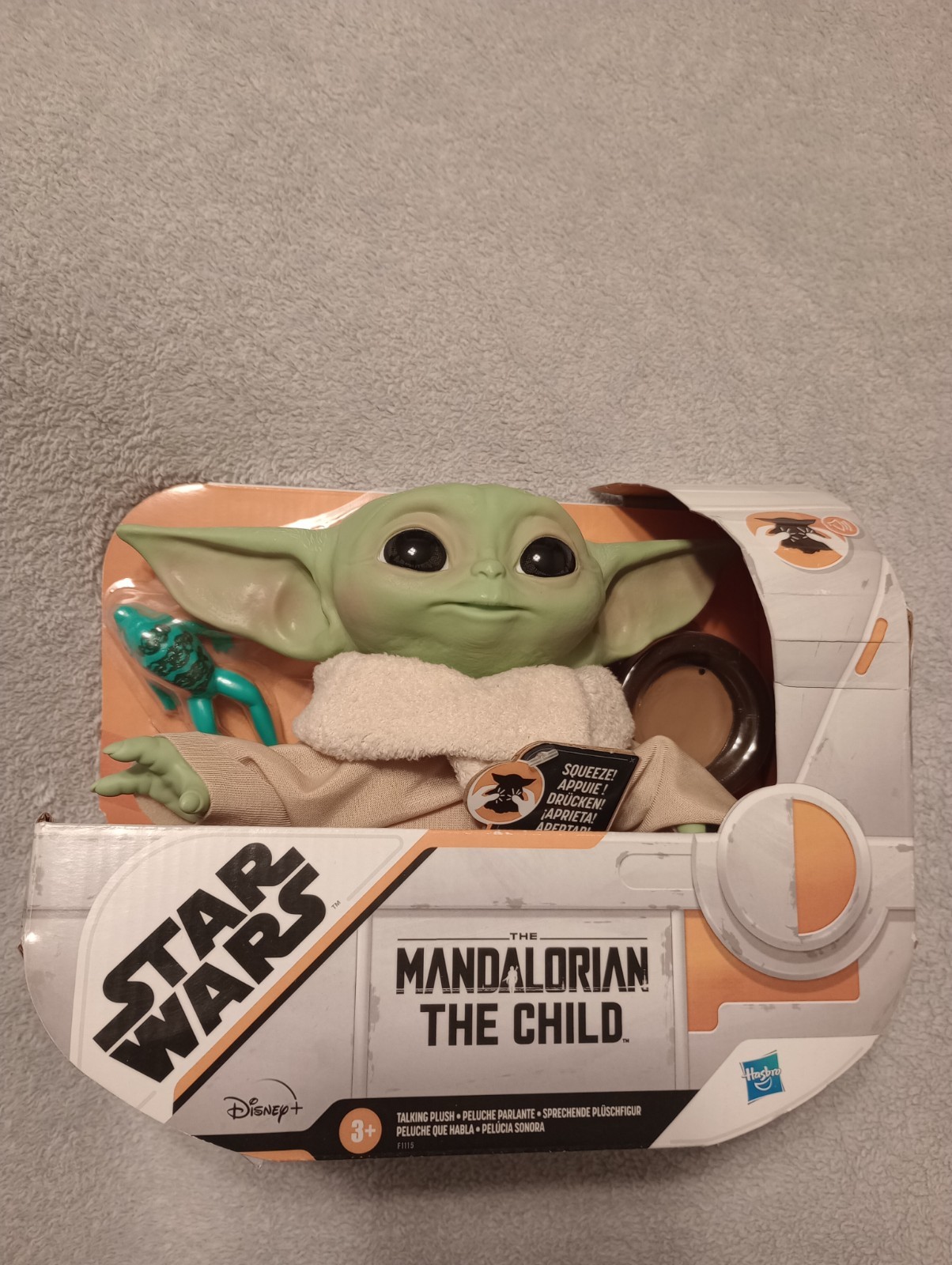 Hasbro 7,5" Star Wars Il Bambino Baby Yoda Peluche Parlante Nuovo Scatola Danneggiata 