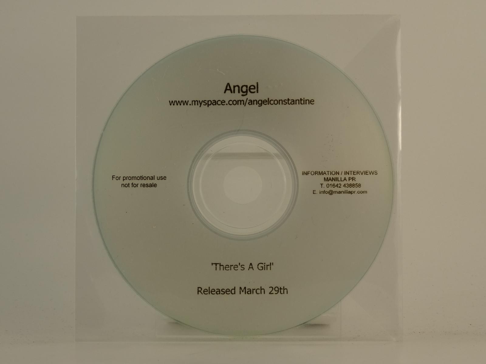 ANGEL THERE'S A GIRL (H1) Promo CD Single including Card Sleeve ANGEL CONSTANTIN