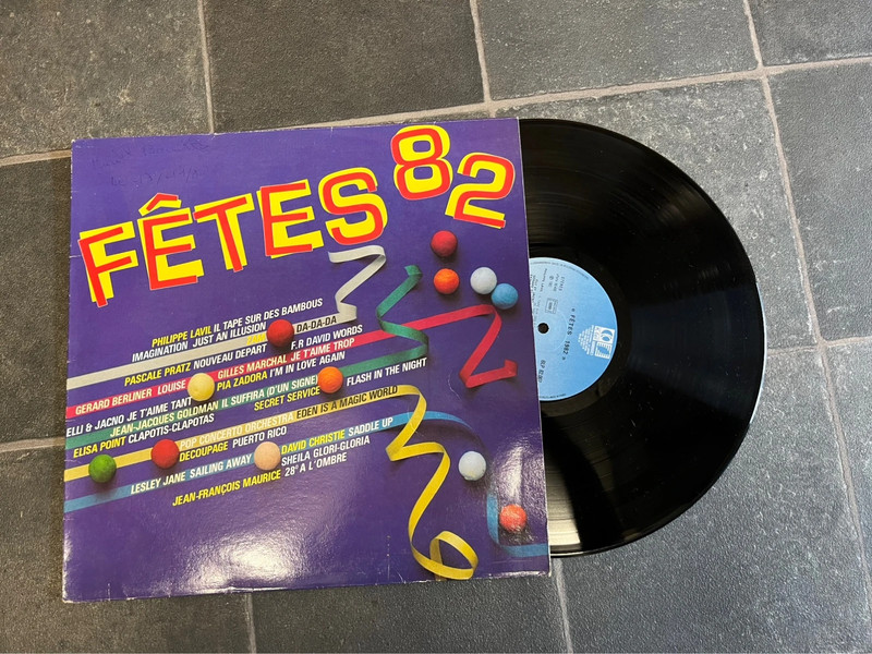 Grand vinyle vintage fêtes 82