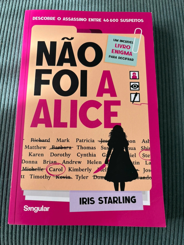 Livro “Não foi a Alice”