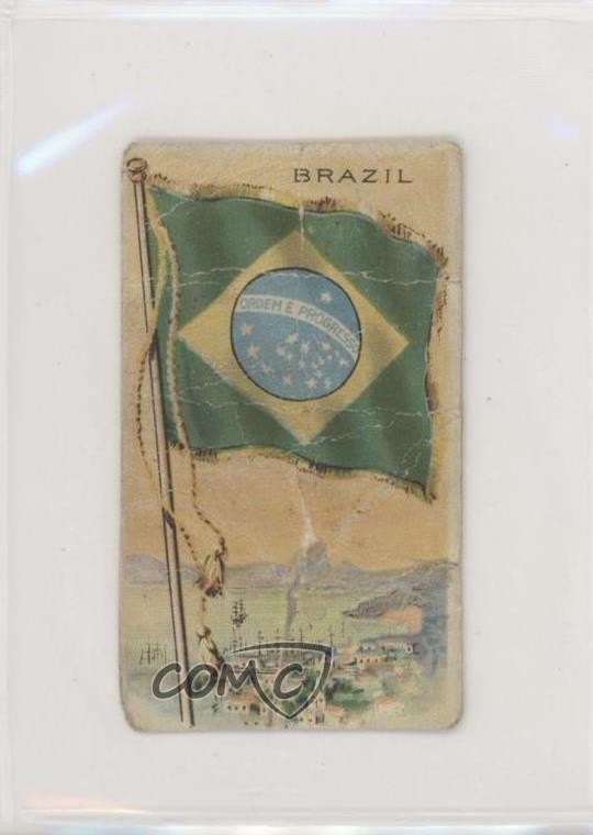 1910-11 ATC Bandiere di tutte le Nazioni Tabacco T59 Brasile z6d