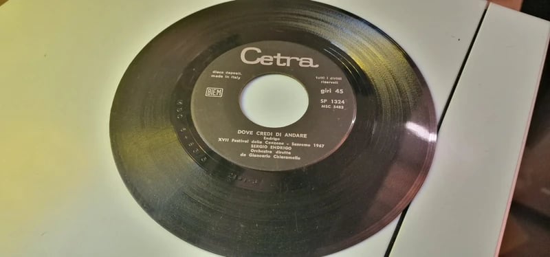 Celebre disco 45 giri Sergio Endrigo 1967