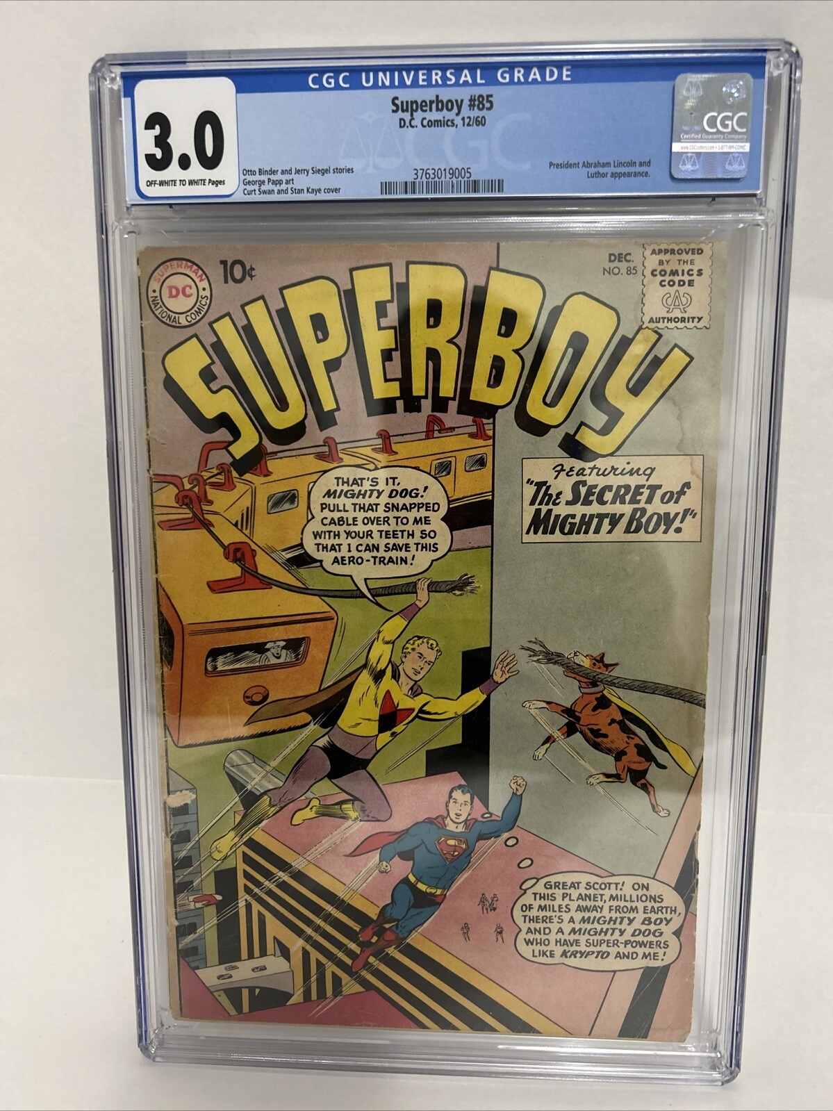 SUPERBOY fumetto # 85 vintage classificato SEGRETO DEL RAGAZZO POTENTE!! 1960
